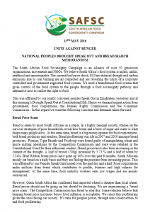 SAFSC Bread march memorandum